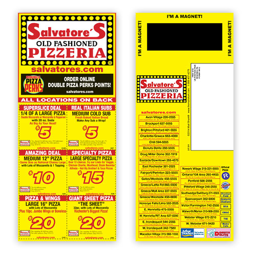 Salvatore's Pizzeria Postcard Magnet